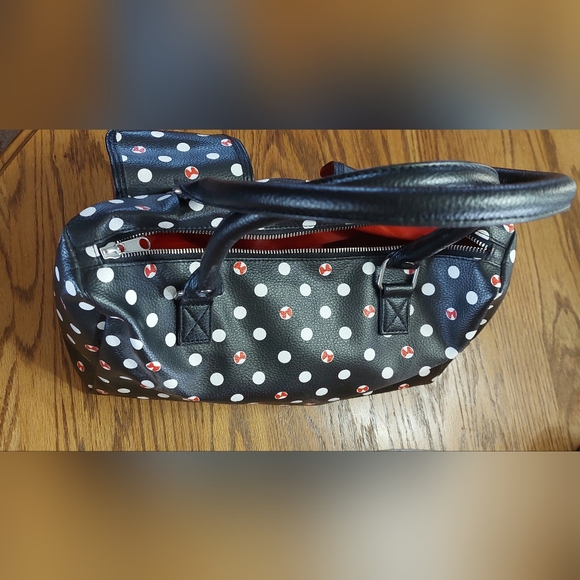 Like New! Disney Parks Black Minnie Mouse Dots Satchel and Wallet Set - Picture 4 of 13